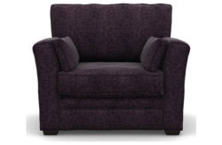 Heart of House Malton Tweed Fabric Cuddle Chair - Purple